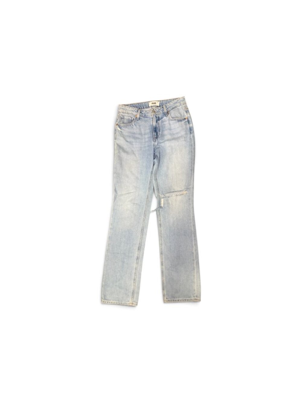 PAIGE Noella High Rise Straight Leg Distressed Light Jeans -25(to 29)- MSRP $239